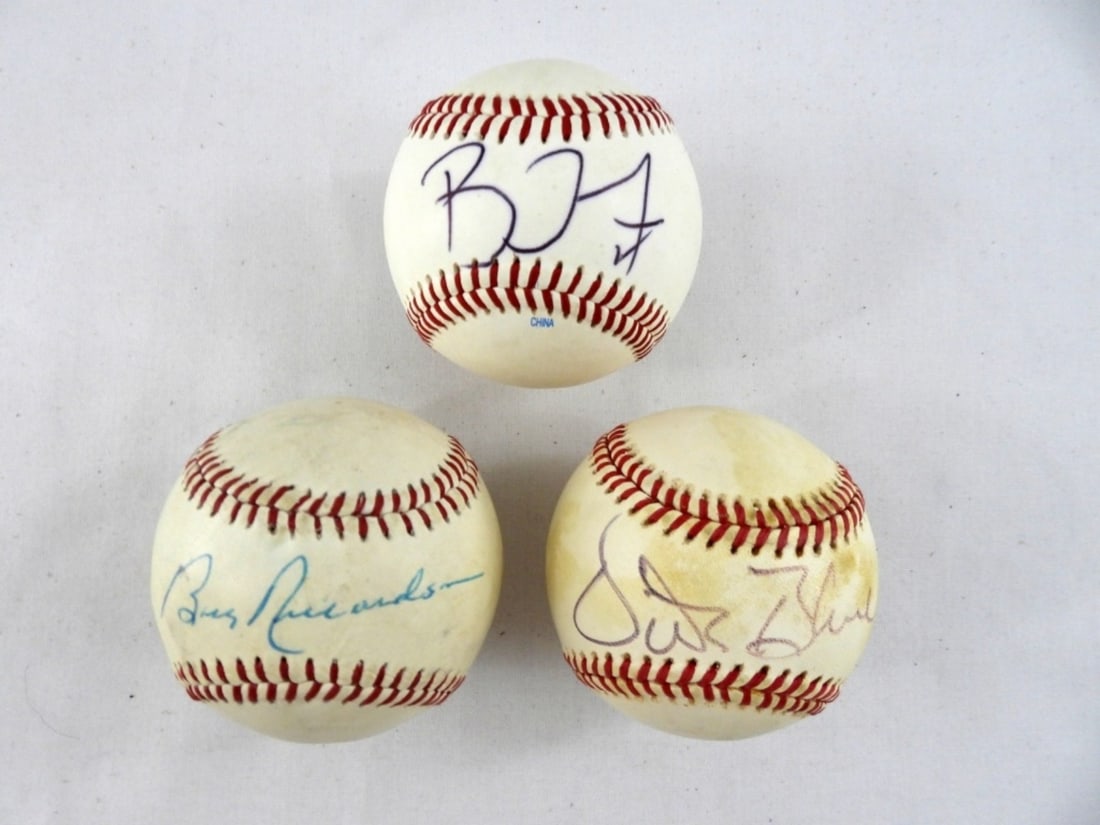 (3) UNIDENTIFIED SIGNED BASEBALLS (1 of 2)