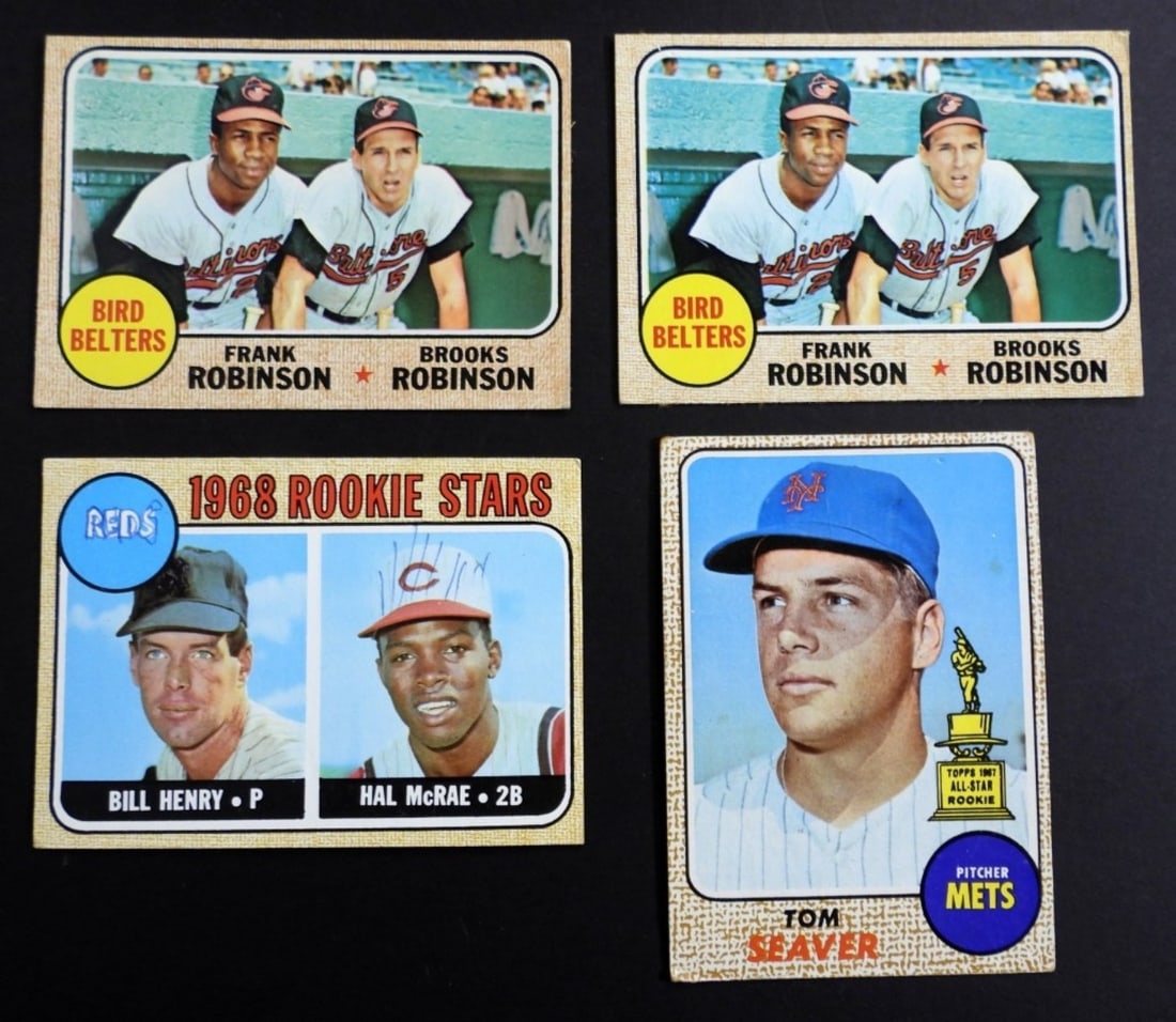 (4) 1968 TOPPS BASEBALL CARD LOT (1 of 2)