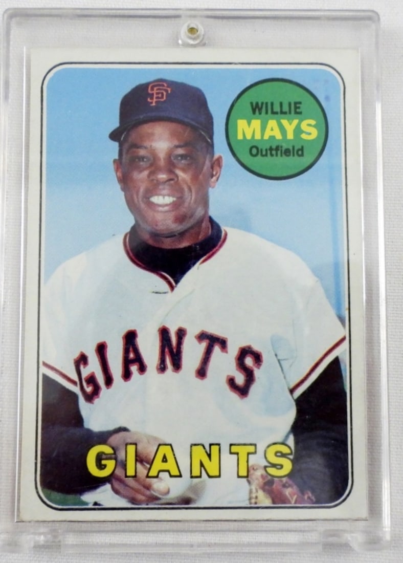 1969 WILLIE MAYS GIANTS TOPPS #190: 1969 TOPPS #190 VGEX WILLIE MAYS CARD, BID NOW!