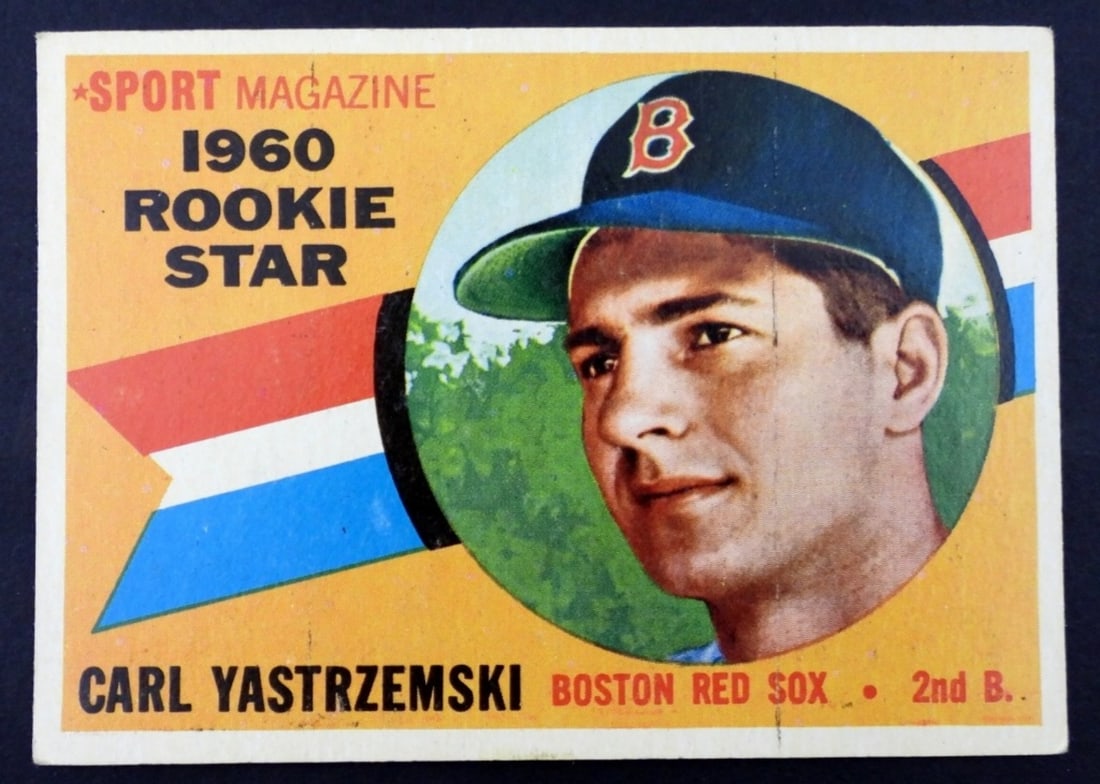 1960 ROOKIE STAR CARL YASTRIZEMSKI: TOPPS NO 148 CARL YASTRZEMSKI 1960 ROOKIE STAR SPORT MAGAZINE, VGEX