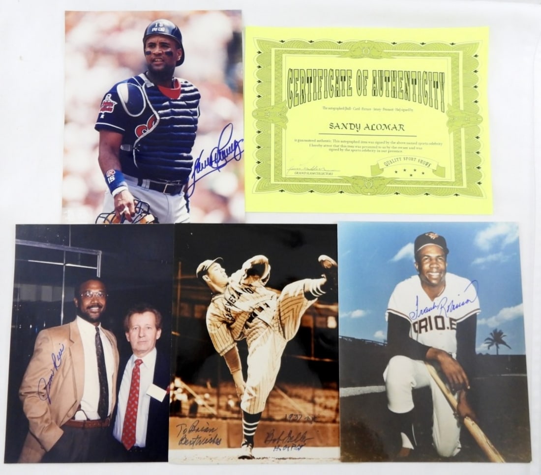 (4) BASEBALL AUTO PHOTO's (1 of 2)
