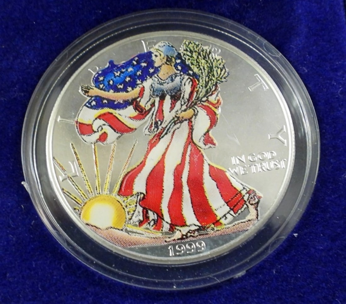 1999 COLORIZED AMERICAN SILVER EAGLE (1 of 4)
