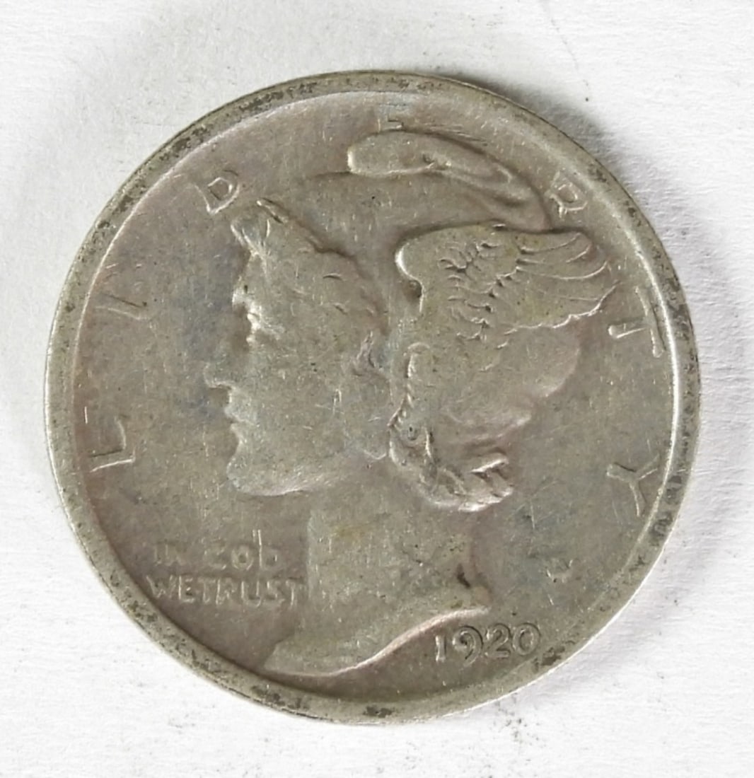 1920-S MERCURY SILVER DIME (1 of 2)