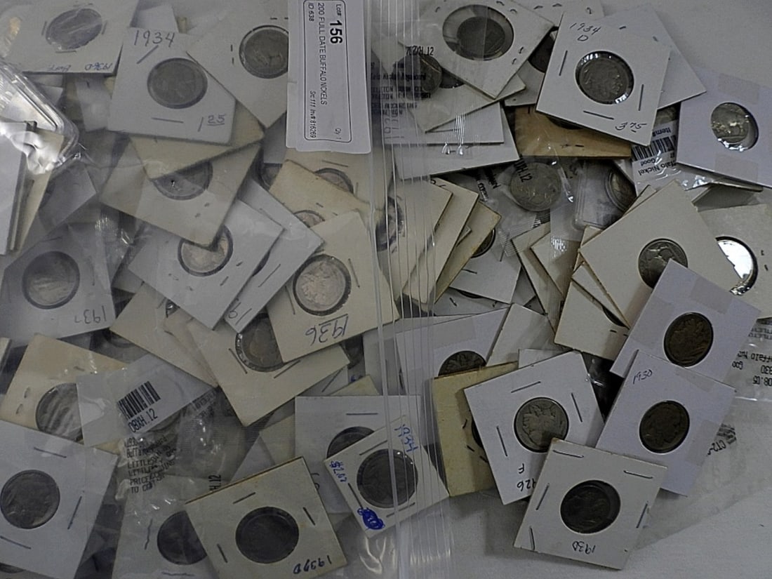 200 FULL DATE BUFFALO NICKELS (1 of 1)