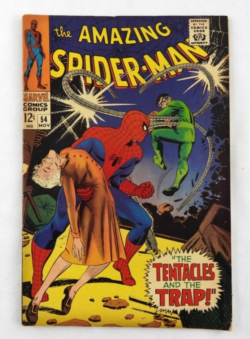 1967 MARVEL #54 AMAZING SPIDER-MAN: TENTACLES AND THE TRAP - VG