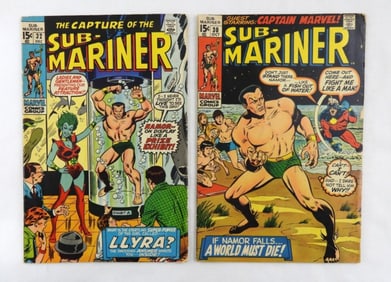 SUB- MARINER NO #30 & 32- MARVEL- 1970