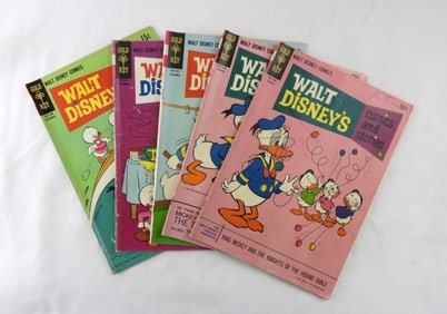 SILVER AGE GOLD KEY DISNEY COMIC LOT (5)