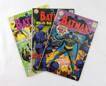 1968 DC BATMAN COMICS #201, 206, 207