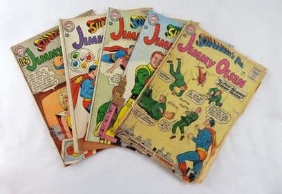 1962-64 JIMMY OLSEN COMIC LOT (5)