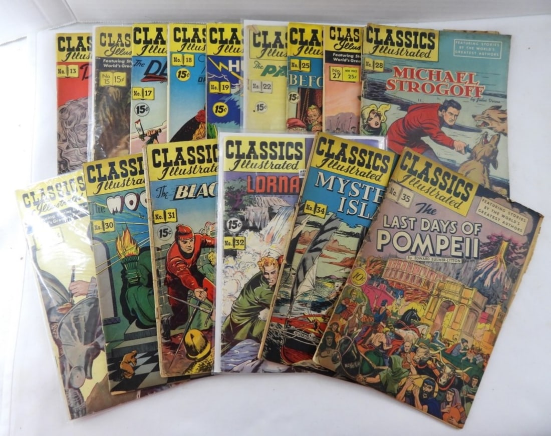 15 VINTAGE COMIC LOT CLASSIC ILLUSTRATED (1 of 3)