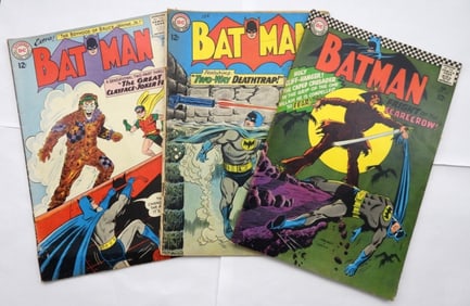(3) VTG BATMAN COMICS - #189 SCARECROW