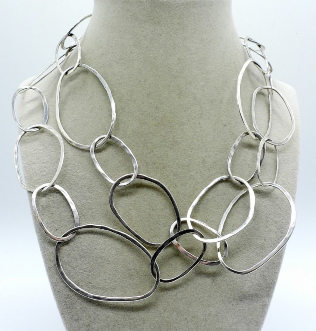 STERLING LARGE LINK FASHION NECKLACE (1 of 1)