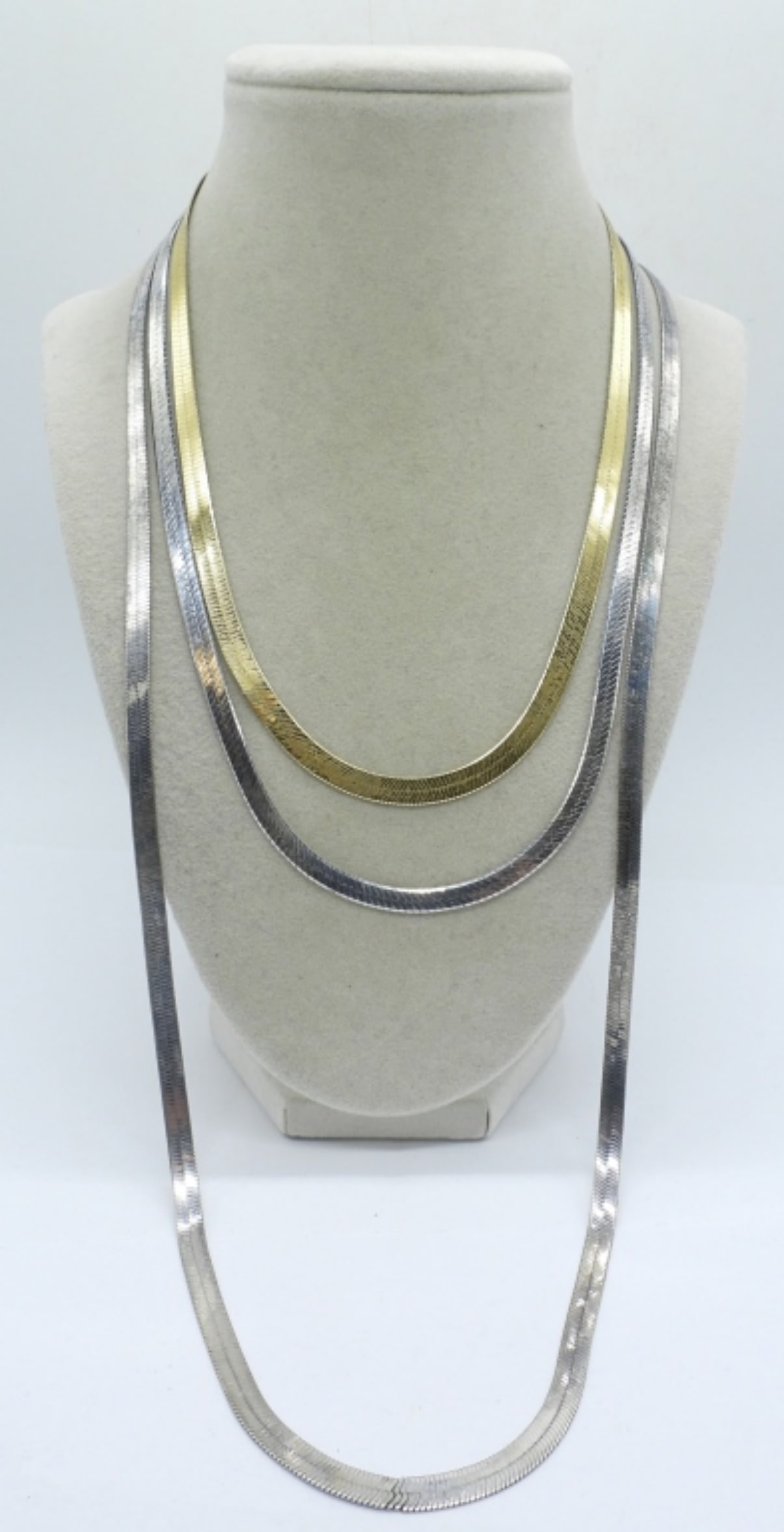 (3) STERLING HERRINGBONE CHAINS (1 of 2)