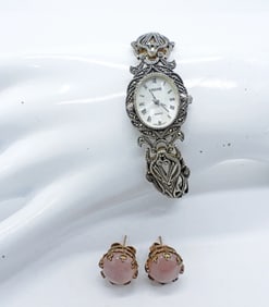 STERLING MARCASITE LADIES WATCH & MORE