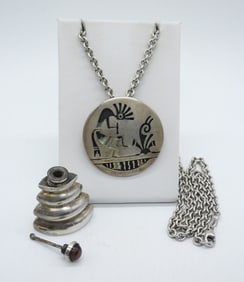 KOKOPELI 925 NECKLACE & PERFUME BOTTLE