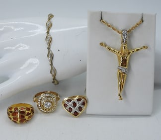 GOLD TONE STERLING RINGS & MORE