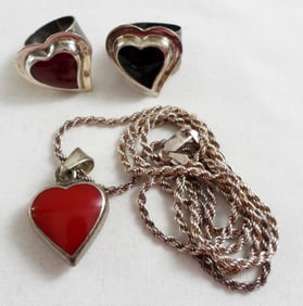 MEXICO 925 HEART RINGS & PENDANT