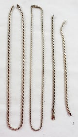 STERLING WHEAT CHAIN AND BRACELET