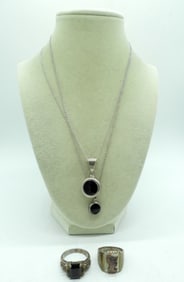 MEXICO STERLING BLACK ONYX RINGS & MORE