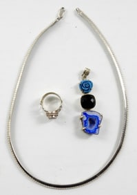 NATURAL GEM STONE PENDANT 925 &