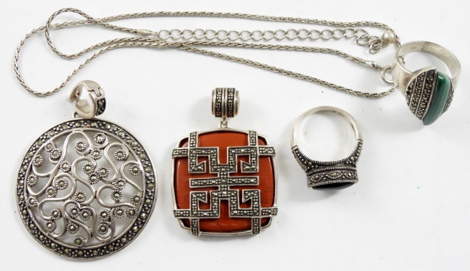 MARCASITE STERLING JEWELRY LOT (1 of 3)