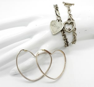 HEART SHAPED JEWELRY IN STERLING