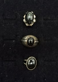 (6) STERLING RINGS & EARRINGS