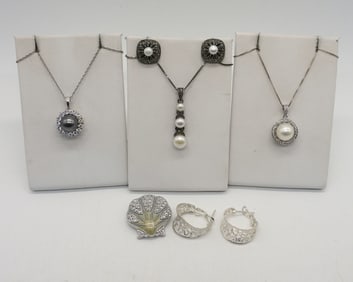 STERLING & PEARLS - 6 ITEMS