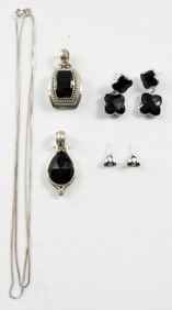 TOURMALINE STERLING JEWELRY LOT