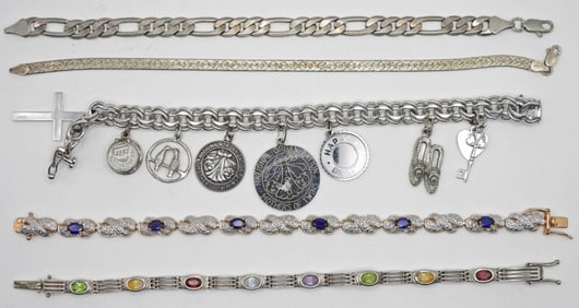 5CT STERLING SILVER FASHION BRACELETS