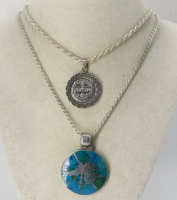 STERLING CHAINS WITH PENDANTS