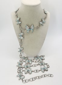 HANDMADE STERLING BUTTERFLY BELT