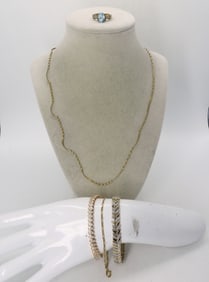 BRIDAL STYLE GOLD TONE 925 SET