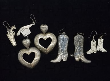 (4) PAIR OF 925 MEXICO EARRINGS