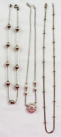 (3) STERLING NECKLACES