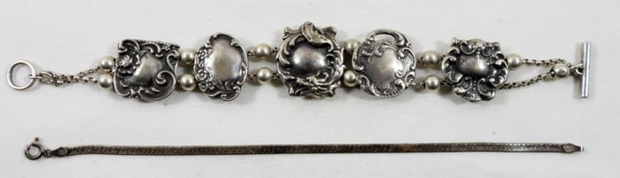 STERLING SILVER BRACELETS (2)