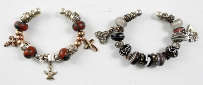 (2) IBB Thai 925 BEADED CUFF BRACELETS