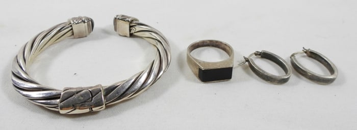 CLASSIC 925 EARRINGS, CUFF AND RING SET