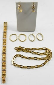 GOLD TONED 925 STERLING JEWELRY LOT
