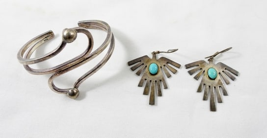 925 MEXICO EARRINGS AND CUFF