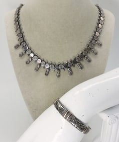 VTG ORNATE NECKLACE BRACELET 925