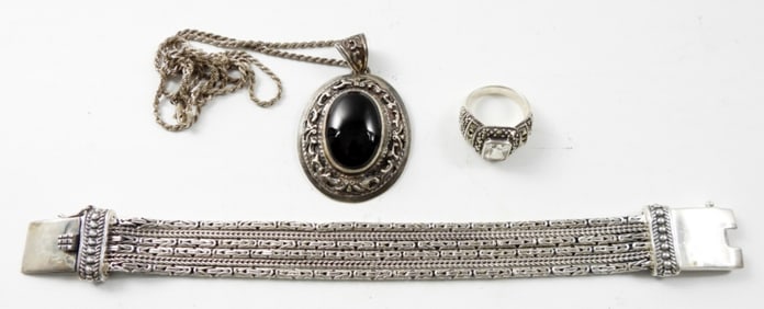 (3) PIECE  VINTAGE STERLING SET