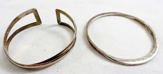 (2) STERLING BRACELETS