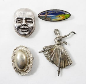 FUN LOT (4) STERLING PINS