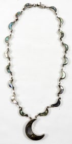 MEXICO MOON SHAPED  NECKLACE 925