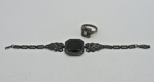 ANTIQUE BRACELET & VTG RING 9258