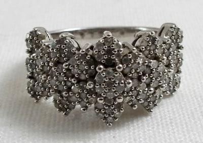 DIAMOND STERLING COCKTAIL RING
