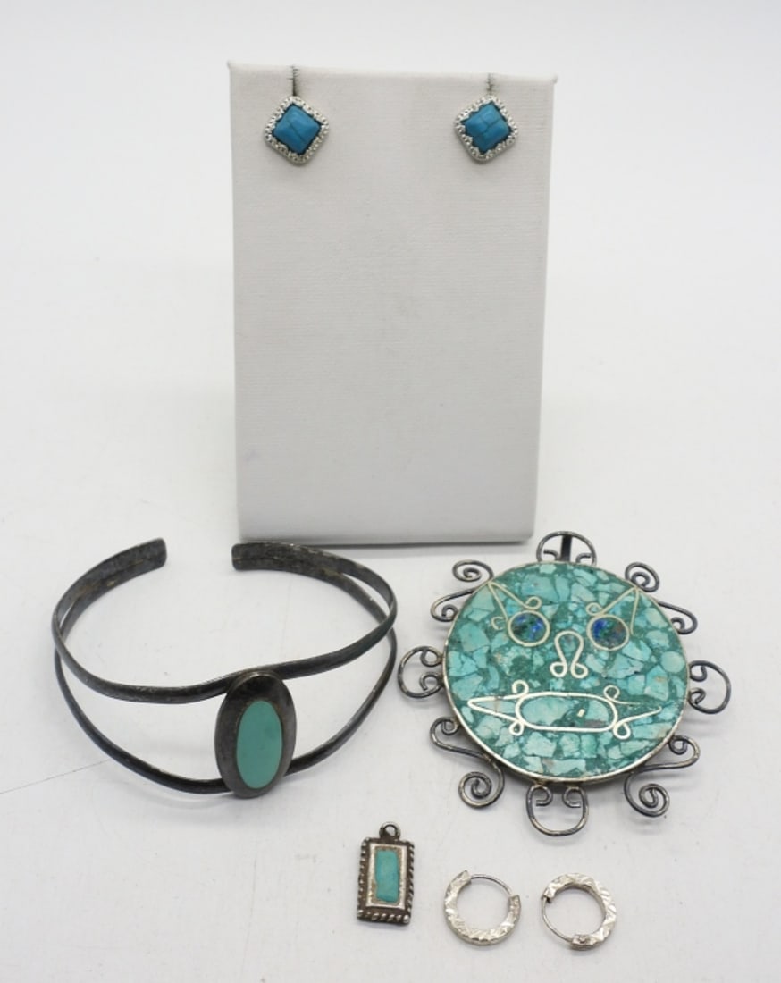 TAXCO INLAY BROOCH & MORE 925 (1 of 4)