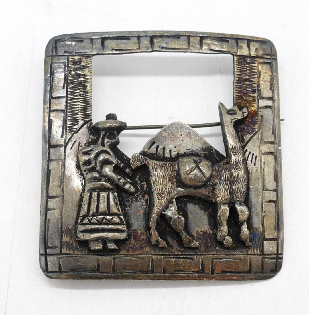 PERU 925 VINTAGE BROOCH (1 of 2)