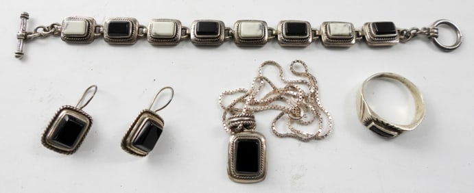 (4) PIECE LADIES  ONYX SET